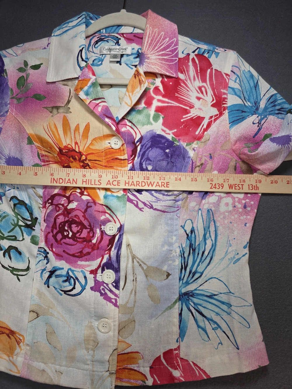 Colorful Floral Button-Front Jacket - Multicolor - Picture 11 of 13